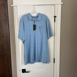 Travis Mathew Sky Blue Polo Shirt